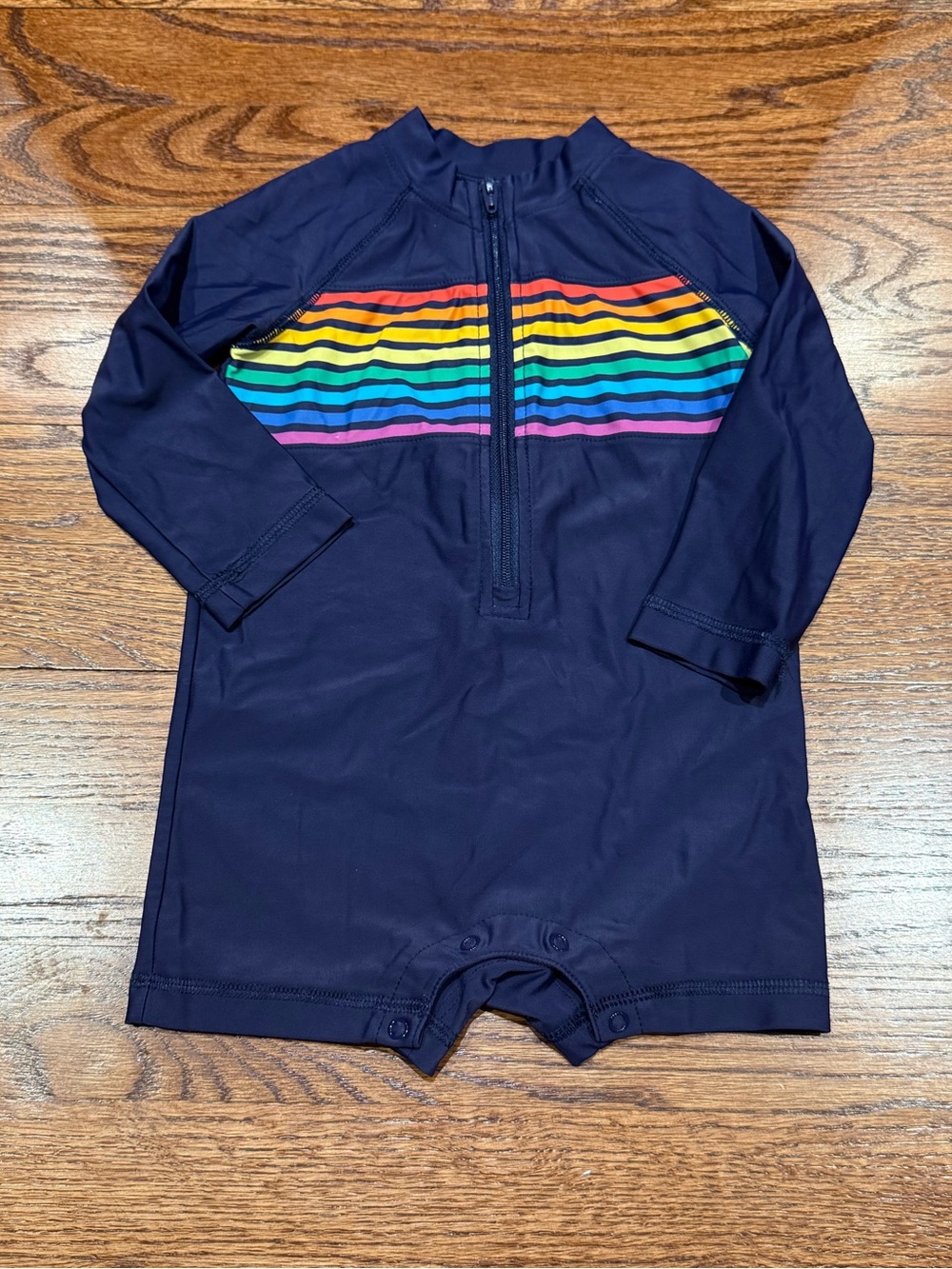 Primary Rainbow Stripe Rashguard 6-12 Months